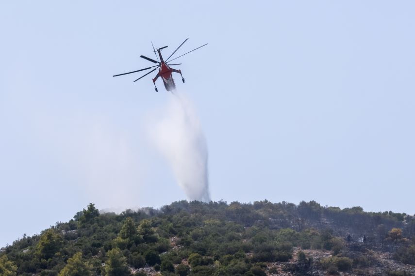 Πυρκαγιά στην Χάλκη Κοντά στη Λάρισα σε Εξέλιξη